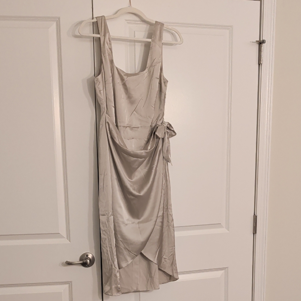 Express Asymmetrical Silver Dress